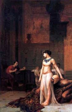 griechisch griechenland Ölbilder verkaufen - Cleopatra vor Caesar griechisch Araber Orientalismus Jean Leon Gerome